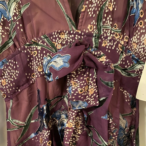 NWT For Love And Lemons Purple Floral Cleo Dress sz XS - Picture 9 of 12